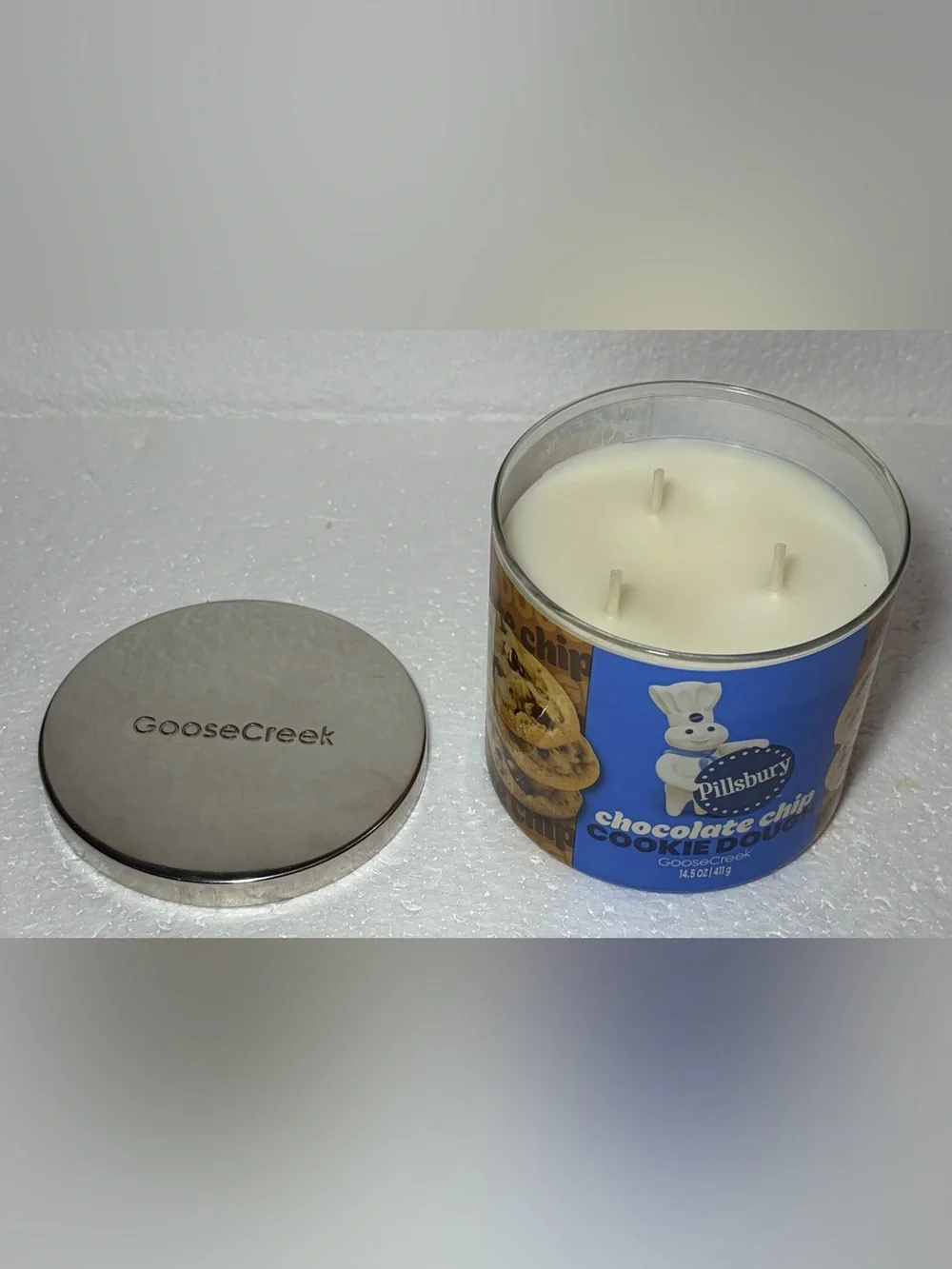 Goose Creek Pillsbury Chocolate Chip Cookie Dough 3 Wick Candle 14.5 Oz